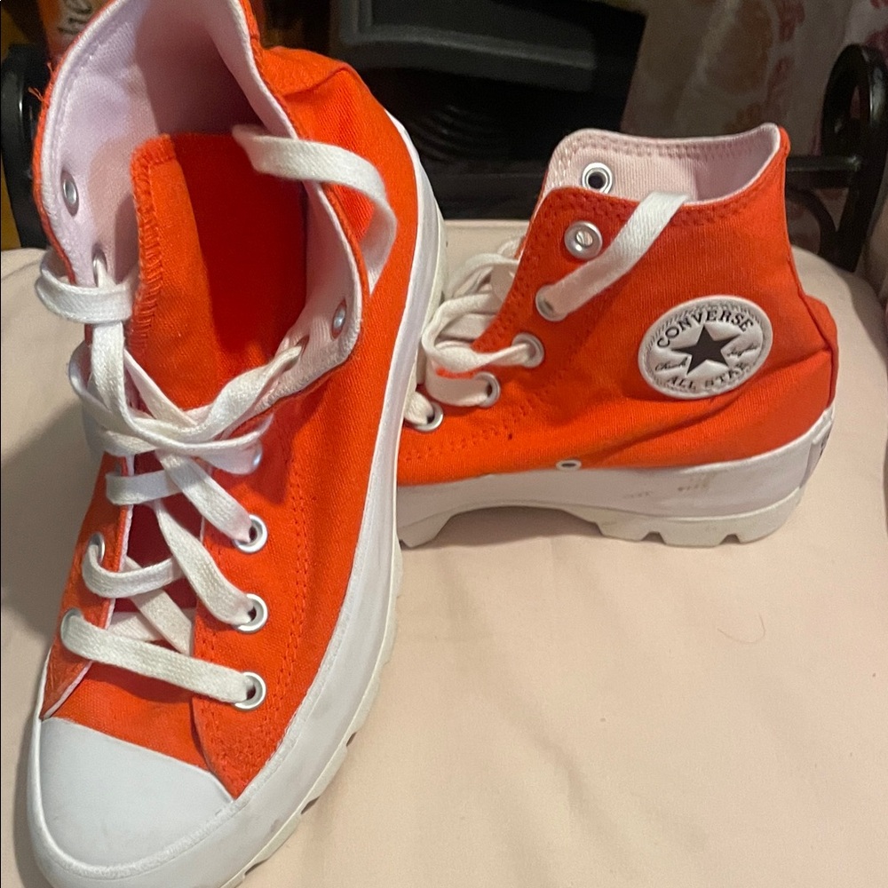 Converse Kids Orange High-Top Sneakers